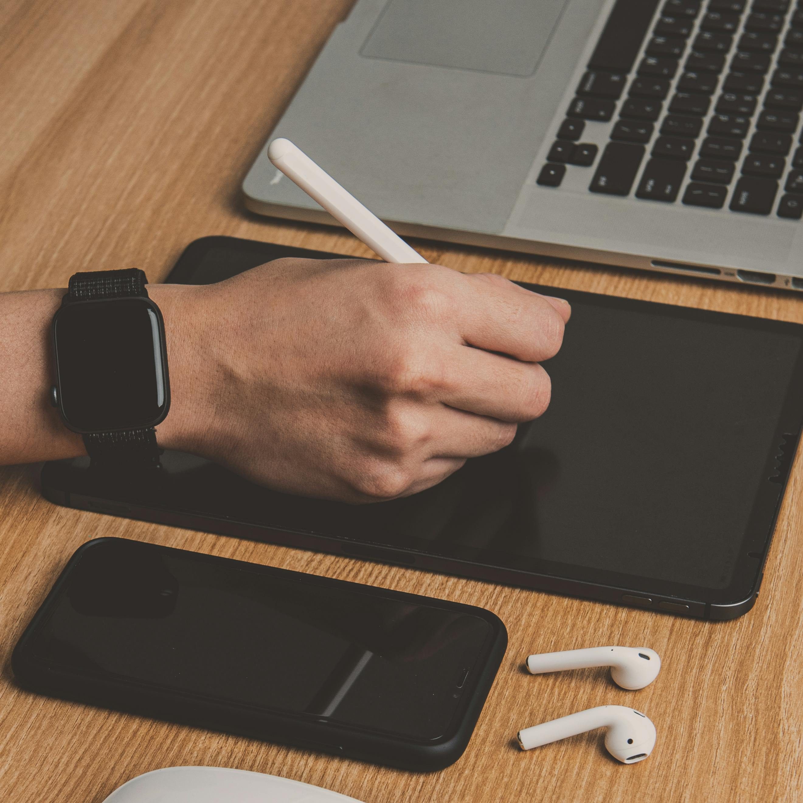 graphic designer using a wacom